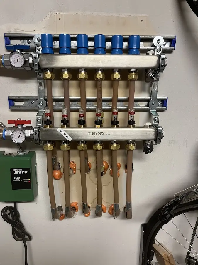 Plumber performing Gas Leak Detection at a residential property in Chaska